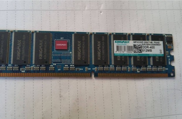 Memria King Max DDR 400 512 Ram tesztelt elad 1.000.-Ft