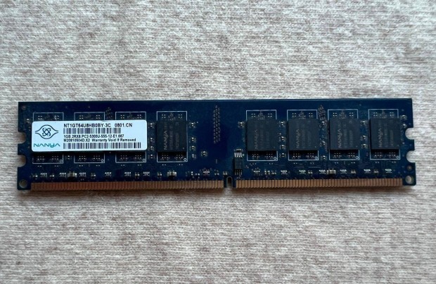Memria krtya - NT1GT64U8HB0BY-3C Nanya 1GB DDR2