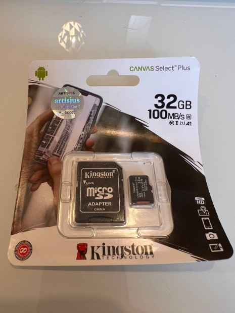 Memóriakártya 32 GB 100MB/s Kingston