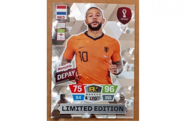 Memphis Depay Hollandia Limited Edition focis krtya Panini Qatar 2022