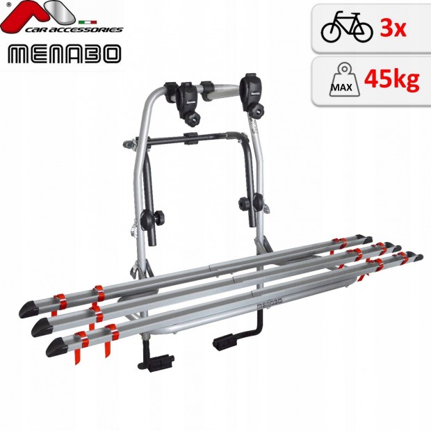 Menabo Steel Bike 3 hts ajtra szerelhet kerkprszllt