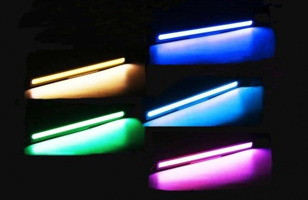 Menetfény Univerzális COB LED, h. kék, kék, zöld, sárga, pink,