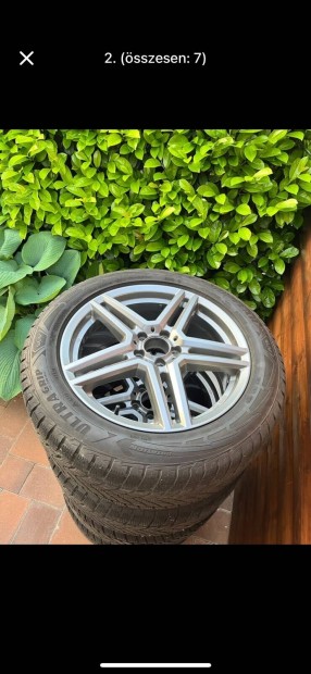 Mercedes 19" gyári alufelni garnitúra téli gumival