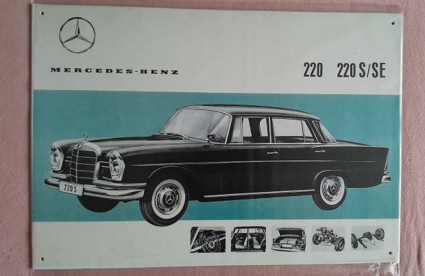 Mercedes 220 fali dekorkp 30x40cm