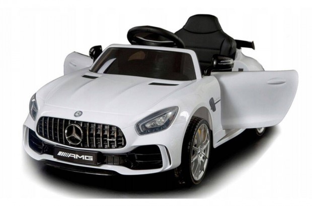 Mercedes AMG GT R 12V fehér 1 személyes elektromos kisautó - Akciós!
