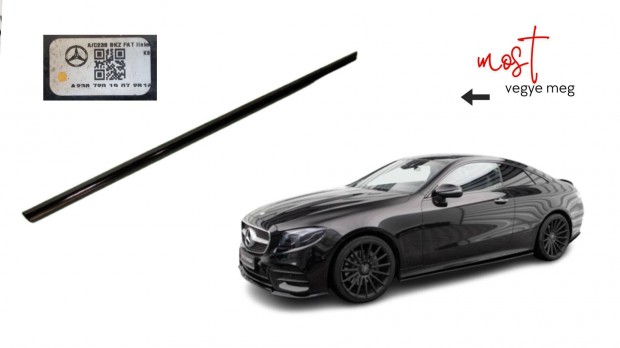 Mercedes-Benz E C238 bal első ajtó ablak tömítősín A23872019072B1