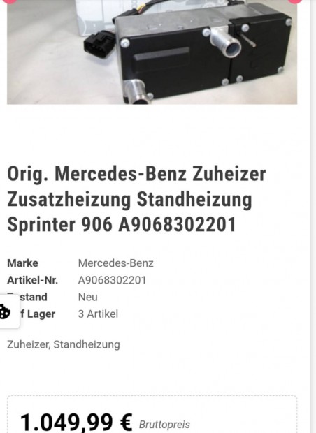 Mercedes-Benz ,Sprinter új állófűtés