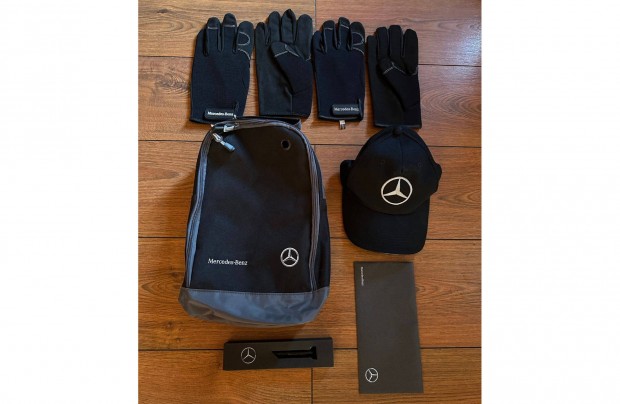 Mercedes Benz tska, baseball sapka, keszty, toll