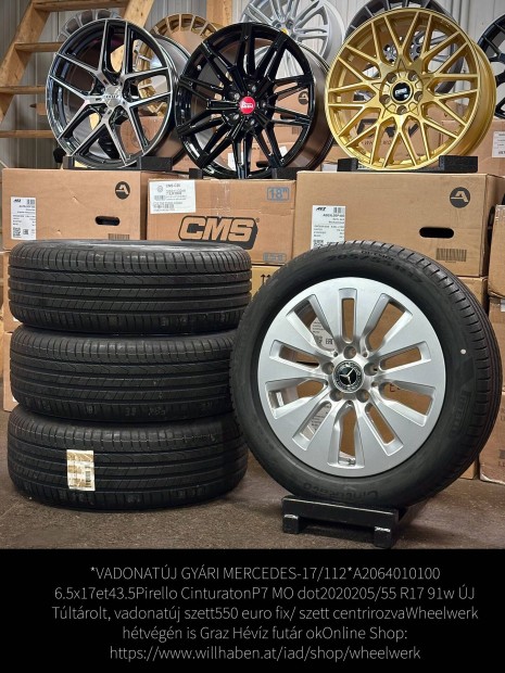 Mercedes C osztály 17 zoll Új 205/55 R17 nyári gumikkal