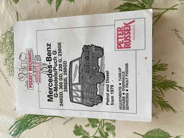 Mercedes G javítási könyv Puch G szervíz manual