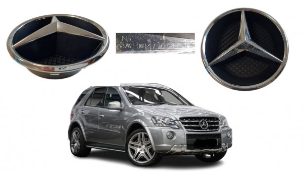 Mercedes ML63 AMG gyári embléma, inox logo csz 0008172116
