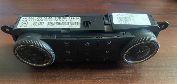 Mercedes ML W164 GL X164 R W251 digit�lis kl�mavez�rl� panel -