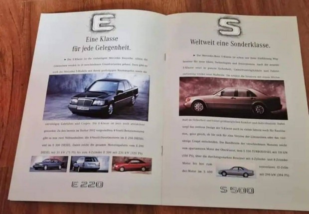 Mercedes Modellprogramm Prospektus 1993 W202 W124 S124 C124 W140 R129