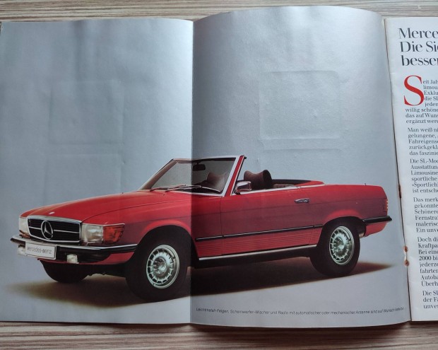 Mercedes R107 SL coupe (1977) prospektus, katalgus!!