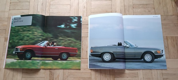 Mercedes SL R107 gyári prospektus eredeti katalógus OT veterán