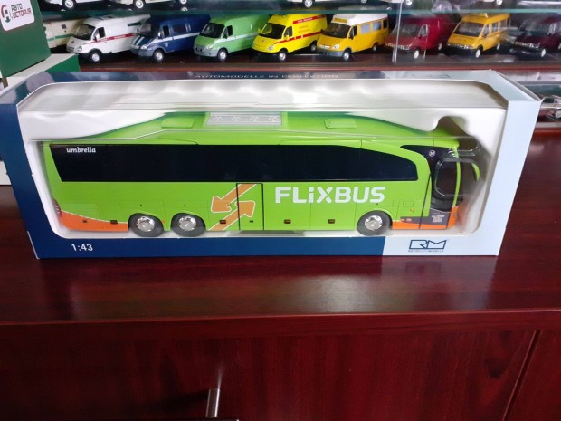 Mercedes Travego M Flixbus"RA modelle" kisbusz modell 1/43 Eladó