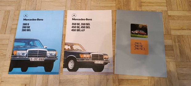 Mercedes W116 gyri prospektus eredeti katalgus 280 350 450 se sel