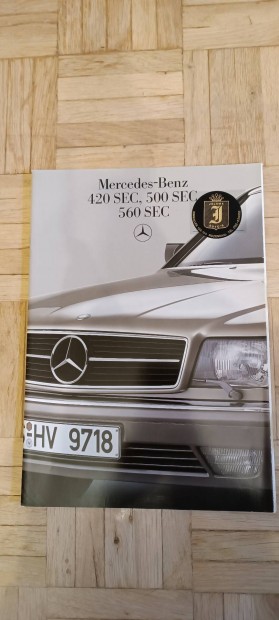 Mercedes W126 SEC eredeti prospektus lers 420 500 560