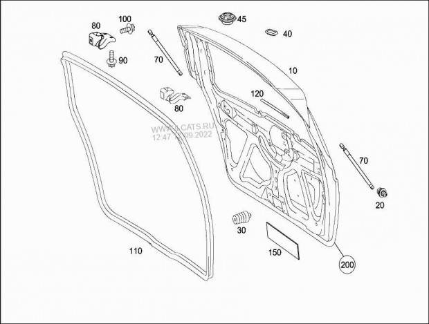 Mercedes W169 - A-class bontott csomagtr ajt teleszkp elad