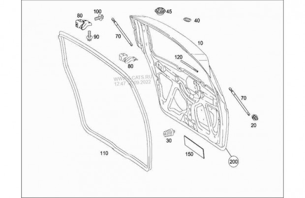 Mercedes W169 - A-class bontott csomagtr ajt teleszkp elad.,