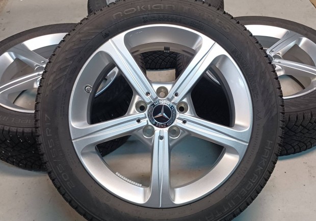 Mercedes W177 A B CLA 5x112 6,5x17 205/55 R17 téli gumikkal 4db