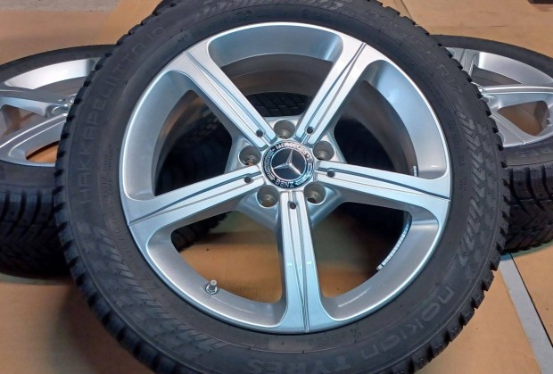 Mercedes W177 A B CLA 5x112 6,5x17 205/55 R17 téli gumikkal 4db