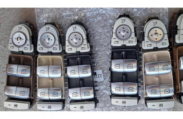 Mercedes W205 C X253 GLK N293 Eqc ablakemel� kapcsol� b�zs fekete barn