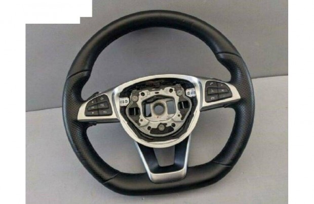 Mercedes W213 - E-class Kormány AMG lyukacsos bőr fekete bontott eladó