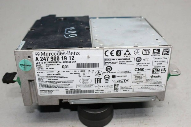 Mercedes W247 - B-class bontott Audio 25 vezérlő HDD hibás eladó