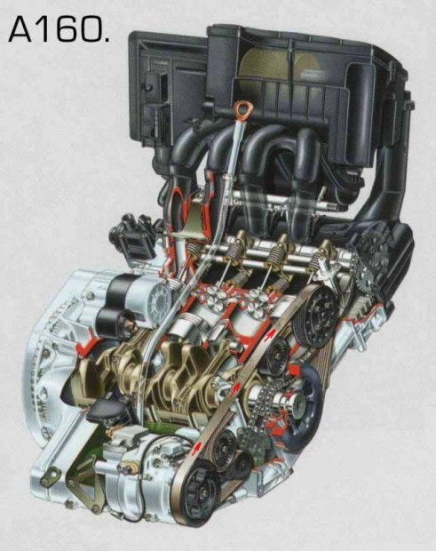 Mercedes w168 a160 bemzines komplett motor