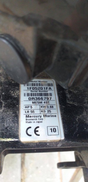 Mercury F5 M+Tohatsu 9.8 A elad