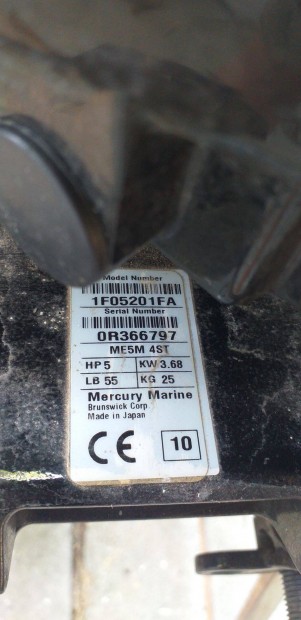 Mercury F5 M csnakmotor elad!