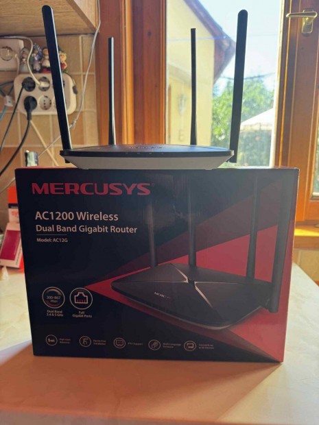 Mercusys AC1300 Wi-Fi router, vezeték nélküli (AC12) - fekete eladó