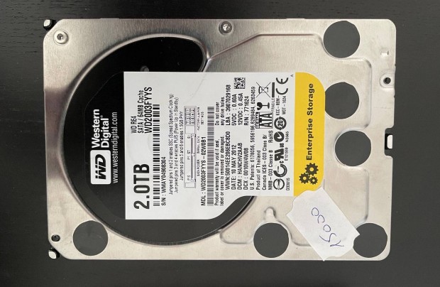 Merevlemez WD 2 TB SATA