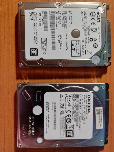 Merevlemezek, HDD 2,5" SATA laptopba tbb db