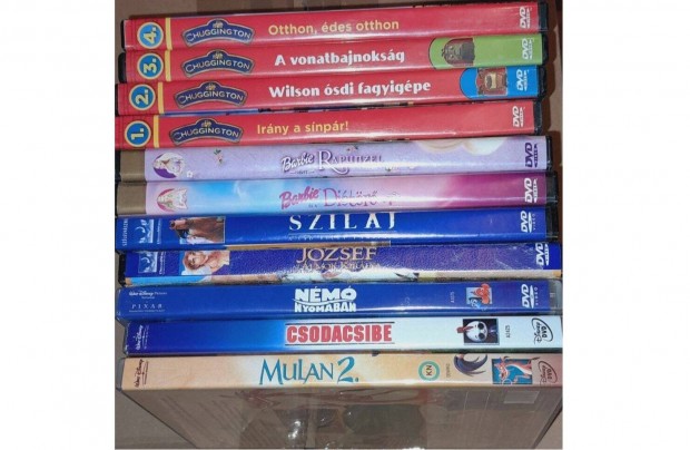 Mese DVD csomag 11db - Nm nyomban Csodacsibe Mulan 2 Chuggington