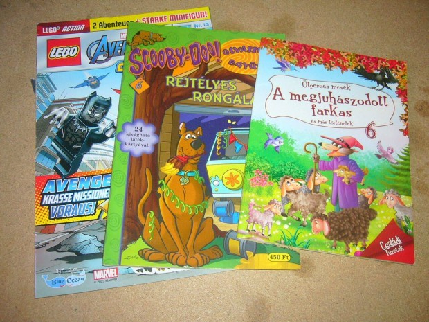 Mesefzet / kpregny - Scooby Doo, Lego Avengers, tperces mesk 3 db