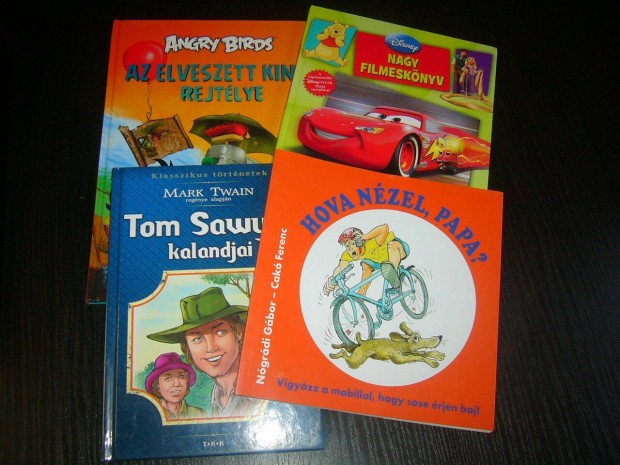 Meseknyvek - Angry Birds, Tom Sawyer, Disney filmknyv stb. 4 db