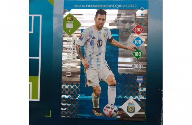 Messi Panini Road to FIFA World Cup Qatar 2022 Top Master kártya