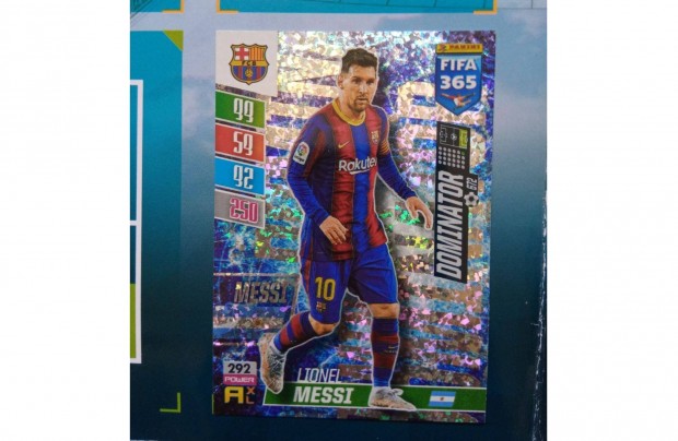Messi (Barcelona) Dominator Fifa 365 2022 Adrenalyn kártya
