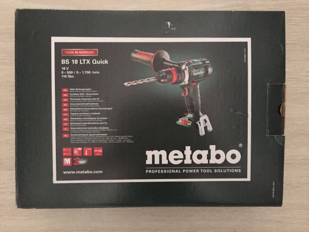 Metabo BS 18 Ltx Quick Akkus fr-csavarbehajt 18V 4,0Ah (akku-tlt