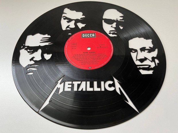 Metallica bakelit falikp, vinyl dekor