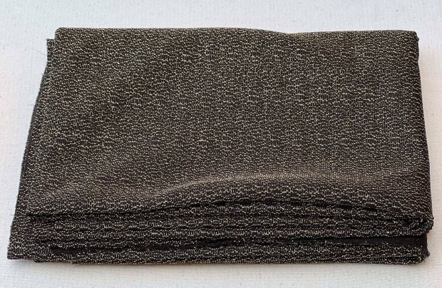 Méteráru textil (dzsörzé) arany csillogós, fekete
