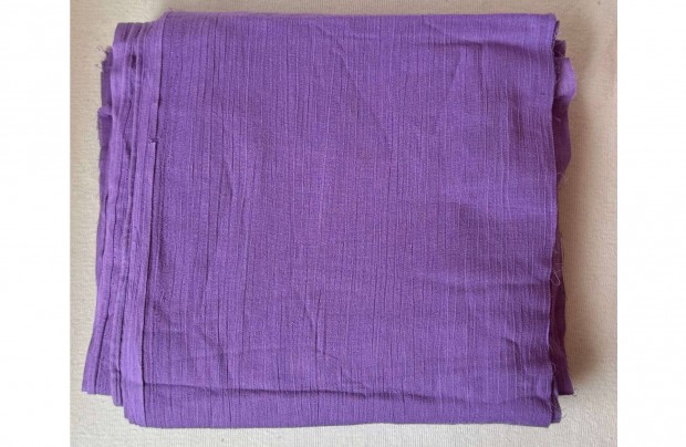 Méteráru textil (gyűrt géz) lila több darab