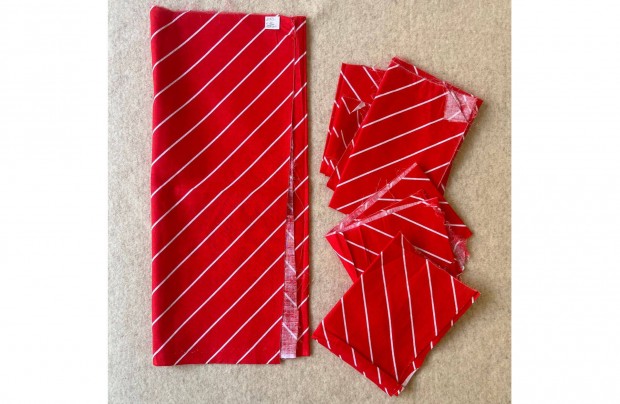 Mterru textil (karton) v. piros, fehr cskos csomag