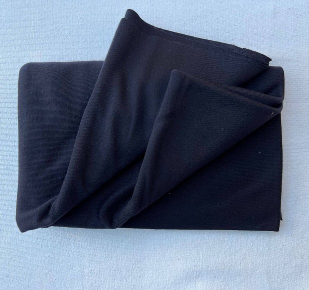 Méteráru textil (pamut, póló) fekete 2db