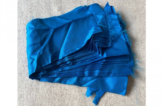 Méteráru textil (selyem) királykék