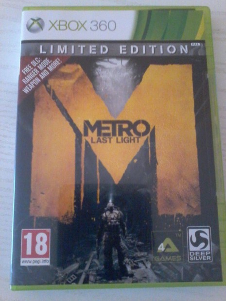 Metro Last Light.Xbox 360 jtkj elad.(nem postzom)