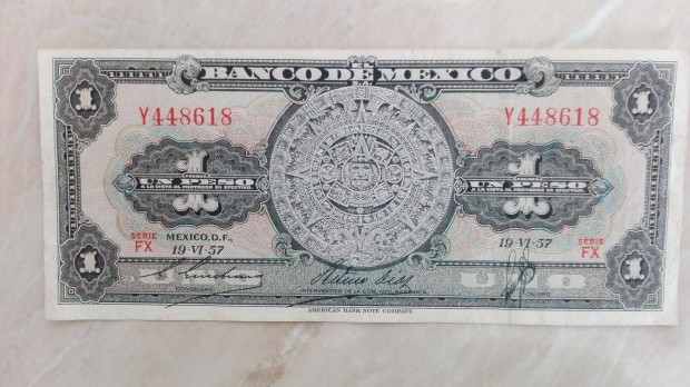 Mexiki 1 pezo 1957-es