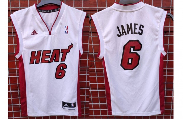 Miami Heat - Lebron James eredeti adidas fehr NBA kosaras mez (2XS)